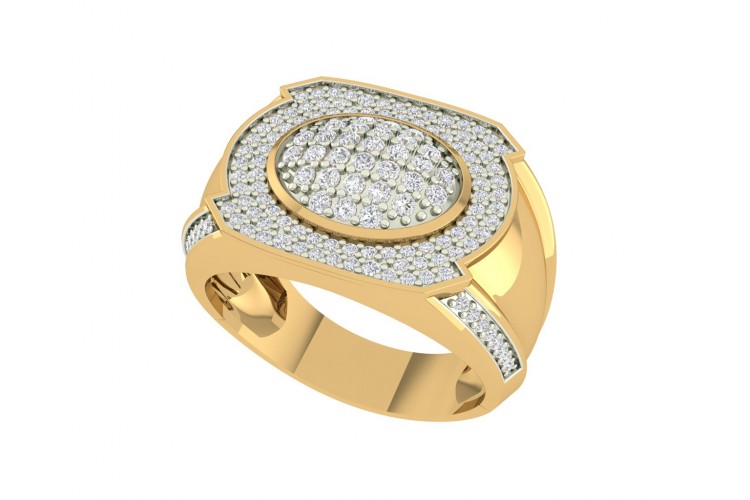 Vance Diamond Gents ring in gold